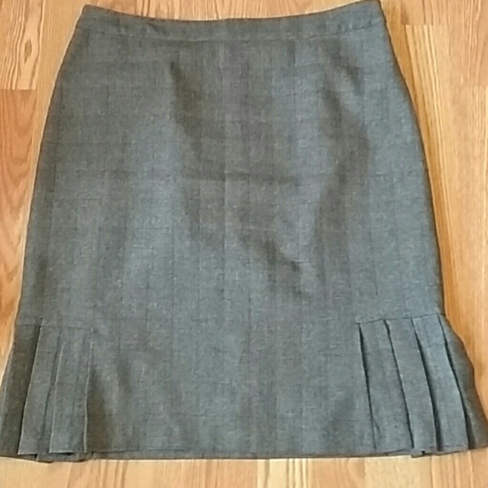 ALLYSON CARA SKIRT 12 GRAY PLAID, FULLY LINED